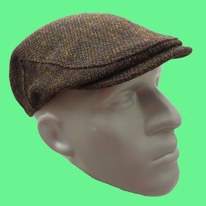 Hartside HS14 Scottish Highland Harris Tweed® Flat Cap in Barleycorn - PICK SIZE